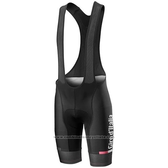 2019 Maillot Cyclisme Giro d'Italie Fonce Bleu Manches Courtes et Cuissard